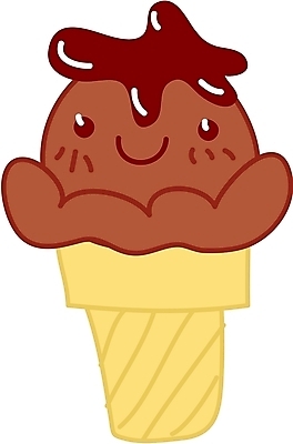 EPS 클립아트 음식 일러스트 디저트 사람없음 초콜릿 콘아이스크림 초코아이스크림 국내일러스트 아이스크림 파일형식 벡터