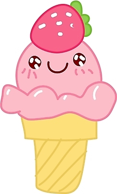 EPS 클립아트 일러스트 딸기 디저트 사람없음 콘아이스크림 딸기아이스크림 국내일러스트 음식 과일 아이스크림 파일형식 벡터