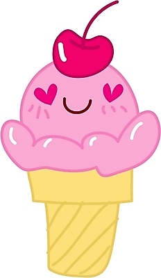 EPS 클립아트 일러스트 아이스크림 디저트 사람없음 체리 딸기아이스크림 체리아이스크림 국내일러스트 음식 과일 파일형식 벡터