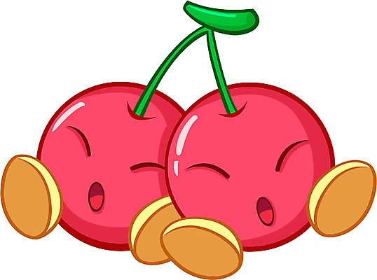 EPS 클립아트 식물 캐릭터 열매 과일 일러스트 사람없음 앵두 체리 과일캐릭터 체리캐릭터 일러캐릭터 파일형식 벡터