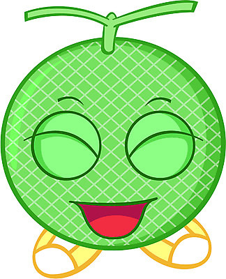 EPS 클립아트 식물 캐릭터 열매 과일 일러스트 사람없음 멜론 과일캐릭터 멜론캐릭터 일러캐릭터 파일형식 벡터