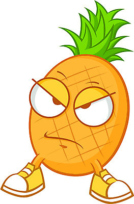 EPS 클립아트 식물 캐릭터 열매 과일 일러스트 사람없음 파인애플 과일캐릭터 파인애플캐릭터 일러캐릭터 열대과일 파일형식 벡터