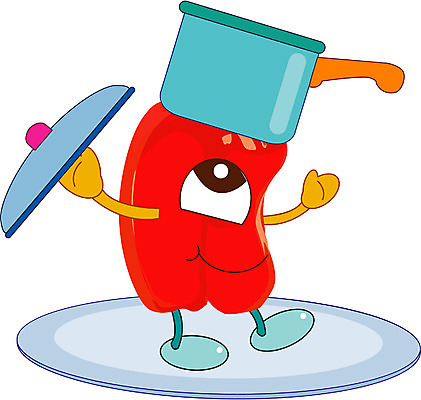 EPS 클립아트 식물 캐릭터 채소 일러스트 식재료 피망 파프리카 사람없음 뚜껑 냄비 음식캐릭터 채소캐릭터 붉은피망 일러캐릭터 음식 솥 파일형식 벡터