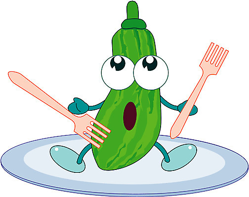 EPS 클립아트 식물 캐릭터 그릇 접시 포크 채소 일러스트 식재료 호박 오이 사람없음 음식캐릭터 채소캐릭터 일러캐릭터 식기 음식 파일형식 벡터