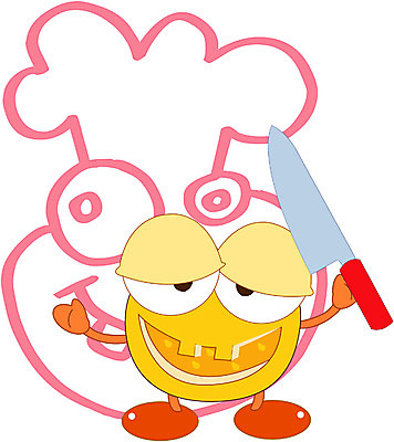 EPS 클립아트 식물 캐릭터 열매 과일 일러스트 귤 미소 웃음 사람없음 칼 과일캐릭터 식칼 과도 일러캐릭터 주방용품 표정 파일형식 벡터