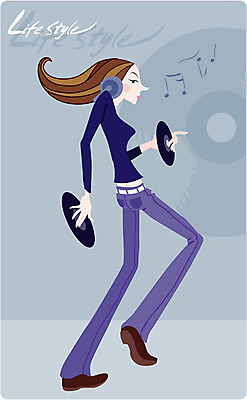 EPS 라이프스타일 웰빙 여자 음악 일러스트 휴식 실내 한명 사람 20대 성인 취미 라이프 헤드폰 헤드셋 음악감상 춤 여자만 여자한명만 성인여자만 청년만 청년여자만 성인한명만 청년여자한명만 성인여자한명만 성인만 국내일러스트 1 음향기기 컨셉 문화예술 청년 내부 생활 감상 파일형식 벡터