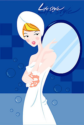 EPS 라이프스타일 웰빙 여자 일러스트 실내 한명 사람 20대 성인 뷰티 목욕 욕실 화장실 여자만 여자한명만 성인여자만 청년만 청년여자만 성인한명만 청년여자한명만 성인여자한명만 성인만 국내일러스트 1 청년 내부 생활 청결 파일형식 벡터