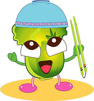 EPS 클립아트 식물 캐릭터 그릇 접시 채소 일러스트 식재료 젓가락 미소 웃음 사람없음 배추 음식캐릭터 밥그릇 채소캐릭터 일러캐릭터 식기 음식 수저 표정 파일형식 벡터