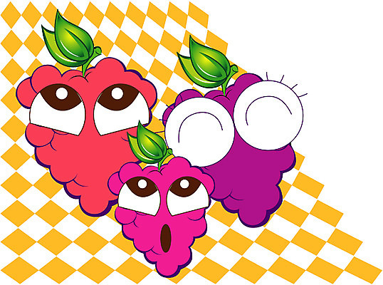 EPS 클립아트 식물 캐릭터 열매 과일 일러스트 포도 미소 웃음 사람없음 과일캐릭터 포도캐릭터 일러캐릭터 표정 파일형식 벡터