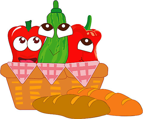 EPS 클립아트 식물 캐릭터 음식 빵 채소 일러스트 호박 피망 디저트 사람없음 바구니 바게트 음식캐릭터 제빵 채소캐릭터 일러캐릭터 제과제빵 파일형식 벡터