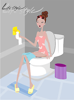 EPS 라이프스타일 웰빙 여자 일러스트 휴식 실내 한명 사람 20대 성인 취미 라이프 욕실 화장실 변기 변비 생리현상 양변기 여자만 여자한명만 성인여자만 청년만 청년여자만 성인한명만 청년여자한명만 성인여자한명만 성인만 국내일러스트 1 컨셉 청년 내부 생활 현상 파일형식 벡터