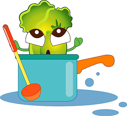 EPS 클립아트 식물 캐릭터 생활용품 채소 일러스트 식재료 주방용품 사람없음 냄비 배추 국자 음식캐릭터 채소캐릭터 일러캐릭터 음식 솥 오브젝트 파일형식 벡터