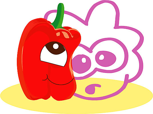 EPS 클립아트 식물 캐릭터 채소 일러스트 식재료 피망 파프리카 사람없음 음식캐릭터 채소캐릭터 붉은피망 일러캐릭터 음식 파일형식 벡터