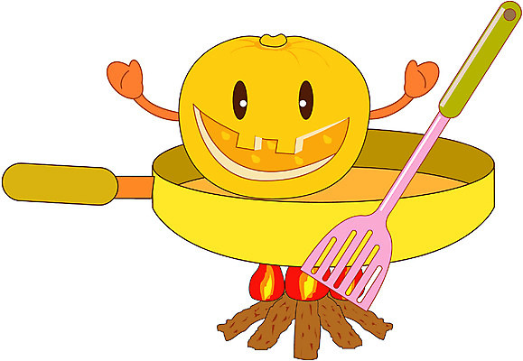 EPS 클립아트 캐릭터 열매 생활용품 채소 오렌지 과일 일러스트 호박 주방용품 귤 미소 웃음 사람없음 물 프라이팬 모닥불 구이 과일캐릭터 뒤집개 일러캐릭터 자연요소 식물 음식 불 표정 오브젝트 파일형식 벡터