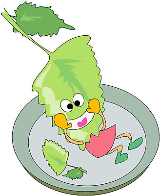 EPS 클립아트 식물 캐릭터 접시 얼굴 채소 일러스트 식재료 표정 의인화 형상 표현 묘사 깻잎 음식캐릭터 채소캐릭터 일러캐릭터 식기 음식 신체부위 파일형식 벡터