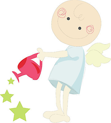 EPS 클립아트 기독교 종교 일러스트 상상 천사 물뿌리개 천주교 아기 가상인물 국내일러스트 사람 파일형식 벡터