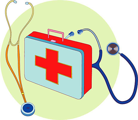 EPS 클립아트 일러스트 의학 청진기 의료기기 사람없음 치료 의료용품 구급상자 오브젝트 약상자 의료상자 국내일러스트 상자 파일형식 벡터