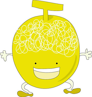 EPS 클립아트 식물 캐릭터 열매 얼굴 과일 일러스트 상상 표정 의인화 형상 노란색 표현 멜론 묘사 과일캐릭터 멜론캐릭터 일러캐릭터 컬러 신체부위 파일형식 벡터