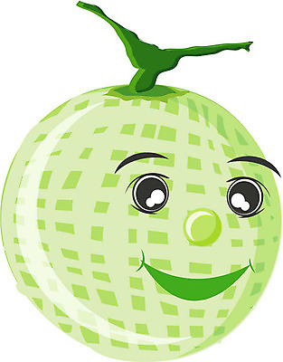 EPS 클립아트 식물 캐릭터 열매 얼굴 과일 일러스트 상상 표정 의인화 형상 초록색 한개 표현 멜론 묘사 과일캐릭터 멜론캐릭터 일러캐릭터 1 컬러 신체부위 파일형식 벡터