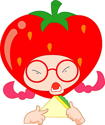 EPS 클립아트 캐릭터 안경 얼굴 과일 일러스트 상상 딸기 샌드위치 표정 의인화 형상 사람 빨간색 표현 묘사 과일캐릭터 딸기캐릭터 가상인물 일러캐릭터 잡화 음식 컬러 신체부위 파일형식 벡터
