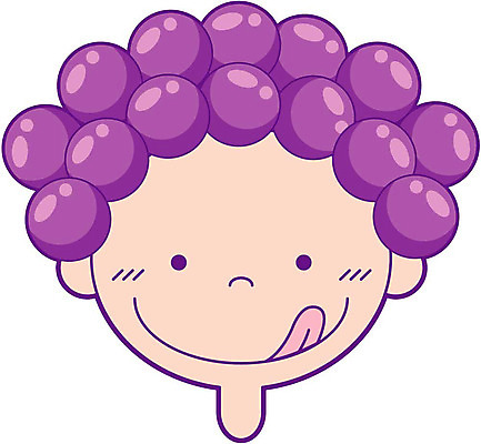 EPS 클립아트 캐릭터 얼굴 과일 일러스트 상상 포도 표정 의인화 형상 사람 표현 묘사 과일캐릭터 포도캐릭터 가상인물 일러캐릭터 신체부위 파일형식 벡터