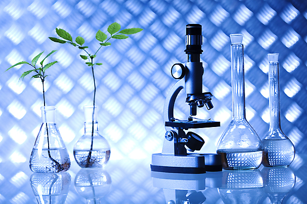 포토 JPG 해외이미지 식물 실내 현미경 실험 사람없음 액체 화학 실험실 플라스크 파란배경 화학실험 해외202004 해외포토 과학 백그라운드 실험기구 내부 파란색 파일형식 이미지허브