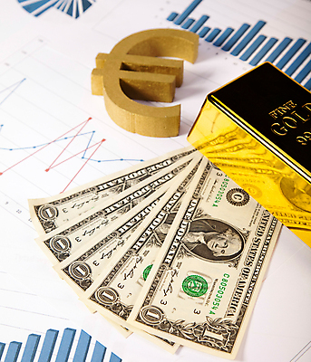 포토 JPG 해외이미지 지폐 그래프 실내 사람없음 금융 달러 유로 황금 보고서 외화 금괴 1달러 해외202004 해외포토 돈 내부 경제 파일형식 이미지허브