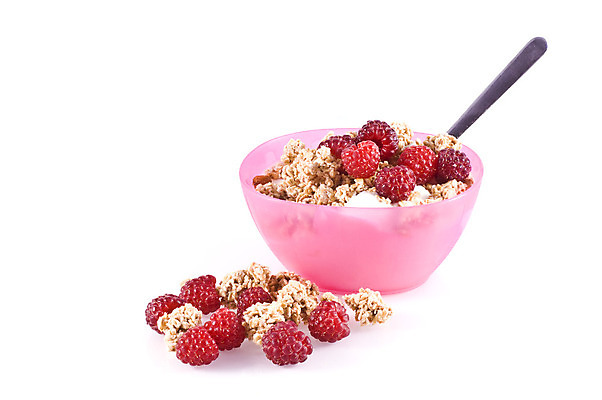 포토 JPG 해외이미지 음식 과일 사람없음 식사 흰색 신선 사발 아침식사 시리얼 산딸기 고립 해외202004 해외포토 컬러 사기그릇 파일형식 이미지허브