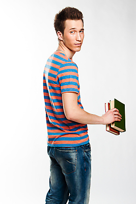 포토 JPG 해외이미지 백인 1 학생 응시 교육 남자 행복 백그라운드 학교 한명 미소 사람 성인 10대 스터디 컬러풀 연필 쪽지 공책 흰색 잡기 대학교 슛 해외202004 해외포토 서양인 시선 감정 컬러 모션 청소년 문구용품 학용품 표정 학습 필기구 파일형식 이미지허브