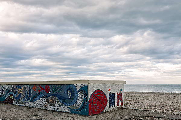 포토 JPG 해외이미지 모래 파도 바다 여행 하늘 휴가 해변 사람없음 건물 가로 물 이탈리아 모자이크 수평선 해외202004 해외포토 자연요소 건축물 유럽 파일형식 이미지허브