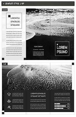 템플릿 표지디자인 표지 ZIP 내지 리플렛 파도 바다 3단접지 그래프 팜플렛 사람없음 인디자인 INDD 이미지템플릿 파일형식