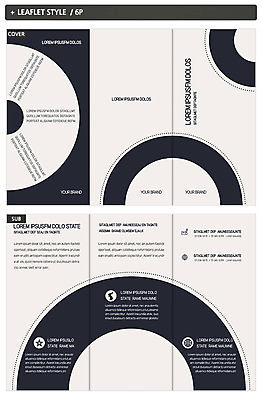 도형 템플릿 표지디자인 표지 ZIP 내지 리플렛 3단접지 팜플렛 사람없음 원형 아치 인디자인 INDD 이미지템플릿 파일형식
