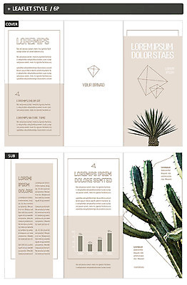 도형 템플릿 표지디자인 표지 ZIP 내지 리플렛 3단접지 그래프 선인장 팜플렛 사람없음 야자수 인디자인 INDD 이미지템플릿 나무 식물 파일형식
