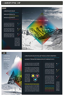 구름 템플릿 표지디자인 표지 ZIP 내지 리플렛 무지개 3단접지 하늘 그래프 산 팜플렛 사람없음 겨울산 프리즘 인디자인 INDD 이미지템플릿 자연요소 겨울 광학기기 파일형식