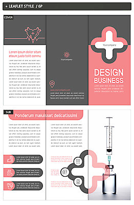 템플릿 표지디자인 표지 ZIP 내지 리플렛 3단접지 의학 주사기 팜플렛 사람없음 약 맥박 인디자인 INDD 이미지템플릿 의료기기 파일형식