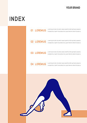 전신 템플릿 여자 내지 요가 한명 성인 운동 프레젠테이션 문서템플릿 서식 레이아웃 문서 제안서 목차 이미지템플릿 AI파일 1 웰빙 건강 사람 파일형식 벡터