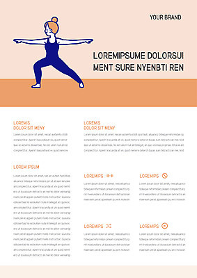 전신 템플릿 여자 내지 요가 그래프 한명 성인 운동 프레젠테이션 문서템플릿 서식 레이아웃 문서 제안서 이미지템플릿 AI파일 1 웰빙 건강 사람 파일형식 벡터