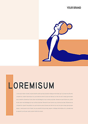 전신 템플릿 여자 표지 요가 한명 성인 운동 프레젠테이션 문서템플릿 서식 레이아웃 문서 제안서 이미지템플릿 AI파일 1 웰빙 건강 사람 파일형식 벡터