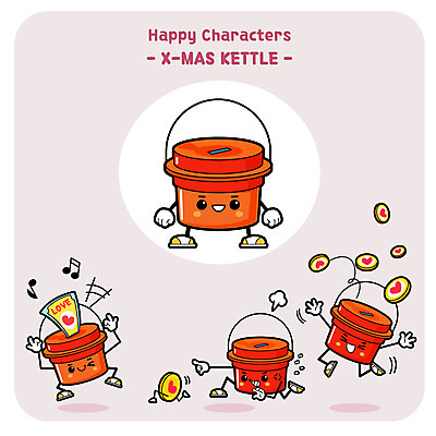 캐릭터 크리스마스 돈 일러스트 사랑 사람없음 세트 동전 크리스마스캐릭터 모금 모금함 사물캐릭터 일러캐릭터 AI파일 기념일 감정 재산 파일형식 벡터