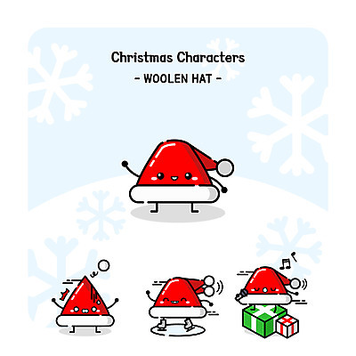 캐릭터 크리스마스 일러스트 산타모자 눈꽃 선물 사람없음 선물상자 세트 놀람 스케이트 크리스마스캐릭터 눈꽃무늬 사물캐릭터 일러캐릭터 AI파일 모자_잡화 기념일 감정 스포츠용품 무늬 눈_날씨 표정 상자 파일형식 벡터