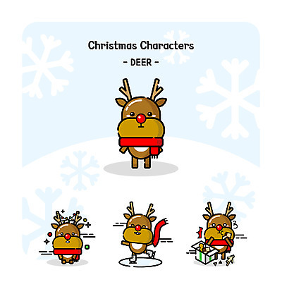 캐릭터 크리스마스 일러스트 사슴 눈꽃 선물 사람없음 장식 선물상자 세트 쿠키 루돌프 스케이트 크리스마스캐릭터 눈꽃무늬 일러캐릭터 AI파일 기념일 스포츠용품 무늬 포유류 디저트 눈_날씨 상자 파일형식 벡터