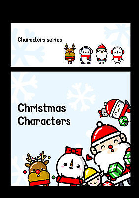 캐릭터 남자 크리스마스 일러스트 눈사람 한명 선물상자 세트 산타클로스 루돌프 펭귄 크리스마스캐릭터 난쟁이 일러캐릭터 AI파일 1 기념일 조류 사슴 선물 사람 상자 파일형식 벡터