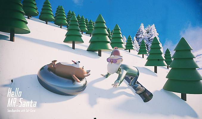 전신 PSD 나무 편집이미지 캐릭터 한마리 노년 남자 크리스마스 겨울 스키장 한명 서기 레포츠 산타클로스 3D 스노우보드 강아지 디지털합성 합성 썰매 개캐릭터 튜브 슬로프 반려 편집3D 식물 1 계절 기념일 동물캐릭터 모션 레저 사람 성인 반려동물 보드_스포츠 개 파일형식