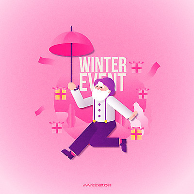 전신 노년 남자 분홍색 크리스마스 겨울 일러스트 우산 선물 한명 들기 이벤트 선물상자 쇼핑 산타클로스 세일 국내일러스트 AI파일 1 계절 기념일 컬러 모션 사람 성인 상자 파일형식 벡터