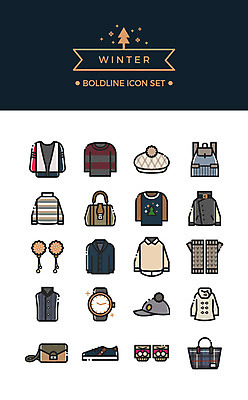 아이콘 모자 시계 신발 셔츠 겨울 가방 사람없음 캐주얼 세트 귀걸이 스웨터 라인아이콘 니트 볼드라인 2D아이콘 AI파일 잡화 옷 계절 상의 장신구 파일형식 벡터