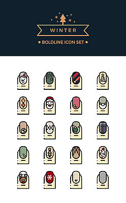아이콘 별 겨울 패턴 눈사람 사람없음 세트 크리스마스트리 산타클로스 루돌프 눈 네일아트 손톱 라인아이콘 볼드라인 2D아이콘 AI파일 자연요소 손 계절 크리스마스 무늬 날씨 사슴 뷰티 파일형식 벡터