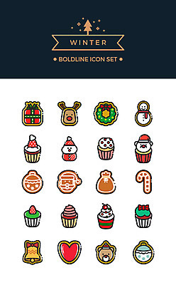 아이콘 크리스마스 겨울 곰 눈사람 딸기 디저트 선물 사람없음 세트 산타클로스 쿠키 장식볼 루돌프 종 하트 라인아이콘 머핀 오너먼트 크리스마스리스 볼드라인 2D아이콘 AI파일 모양 동물 계절 기념일 음식 빵 크리스마스장식 과일 포유류 사슴 장식 화환 파일형식 벡터