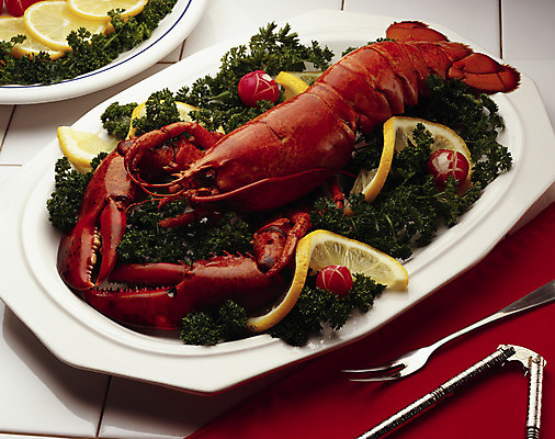 포토 JPG 해외이미지 음식 포크 채소 과일 파슬리 사람없음 조미료 바닷가재 레몬 허브 해외202004 해외포토 식물 식기 가재 향미료 파일형식 이미지허브