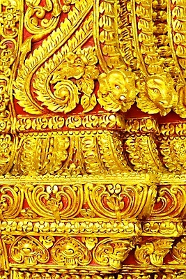 포토 JPG 해외이미지 전통 아시아 문화 잎 패턴 불교 태국 미술 사람없음 장식 빨간색 갈색 골동품 깃발 기둥 황금 고급 심볼 묘사 그림 강렬 옛날 핸드메이드 해외202004 해외포토 식물 건축 나라 종교 컬러 컨셉 무늬 문화예술 파일형식 이미지허브