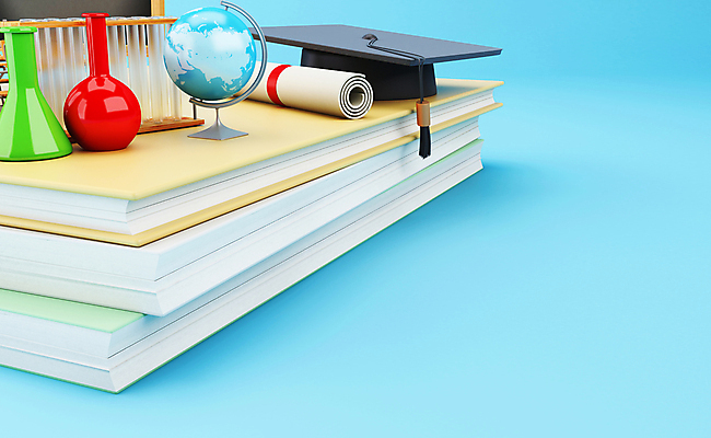 JPG 해외이미지 교육 일러스트 학사모 졸업 사람없음 책 지구본 3D 졸업장 플라스크 해외202004 해외일러스트 모자_잡화 실험기구 디지털합성 파일형식 이미지허브